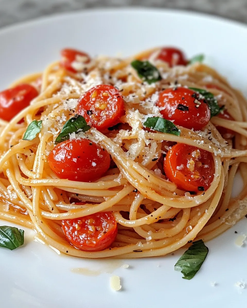 Delicious 15-Minute Tomato-Butter Spaghetti plate image
