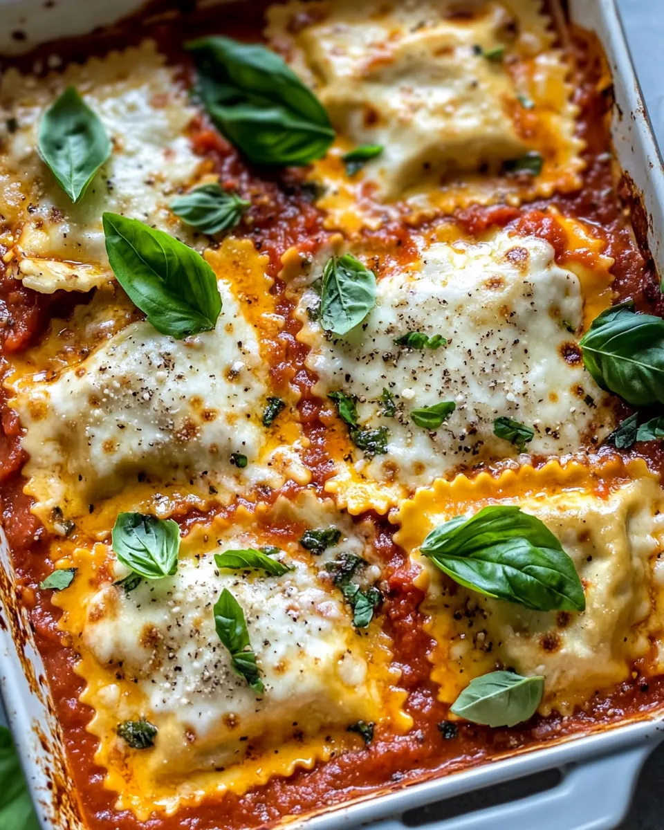 Classic Baked Cheesy Ravioli with Marinara dish photo