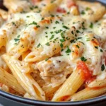 Homemade Baked Three-Cheese Chicken Penne recipe photo