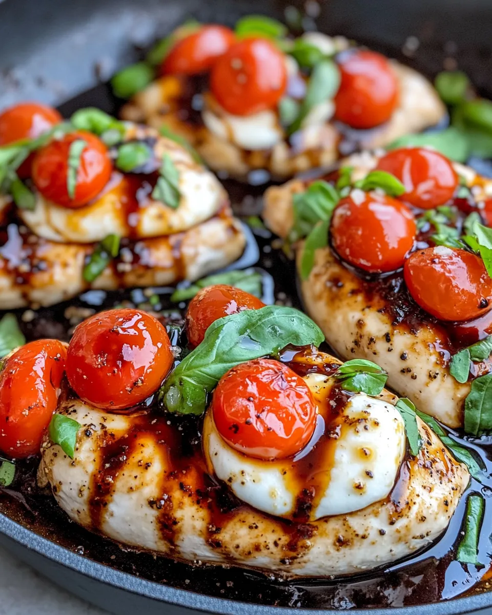 Classic Balsamic Caprese Chicken with Melty Mozzarella dish photo