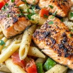 Homemade Blackened Salmon Cajun Penne recipe photo