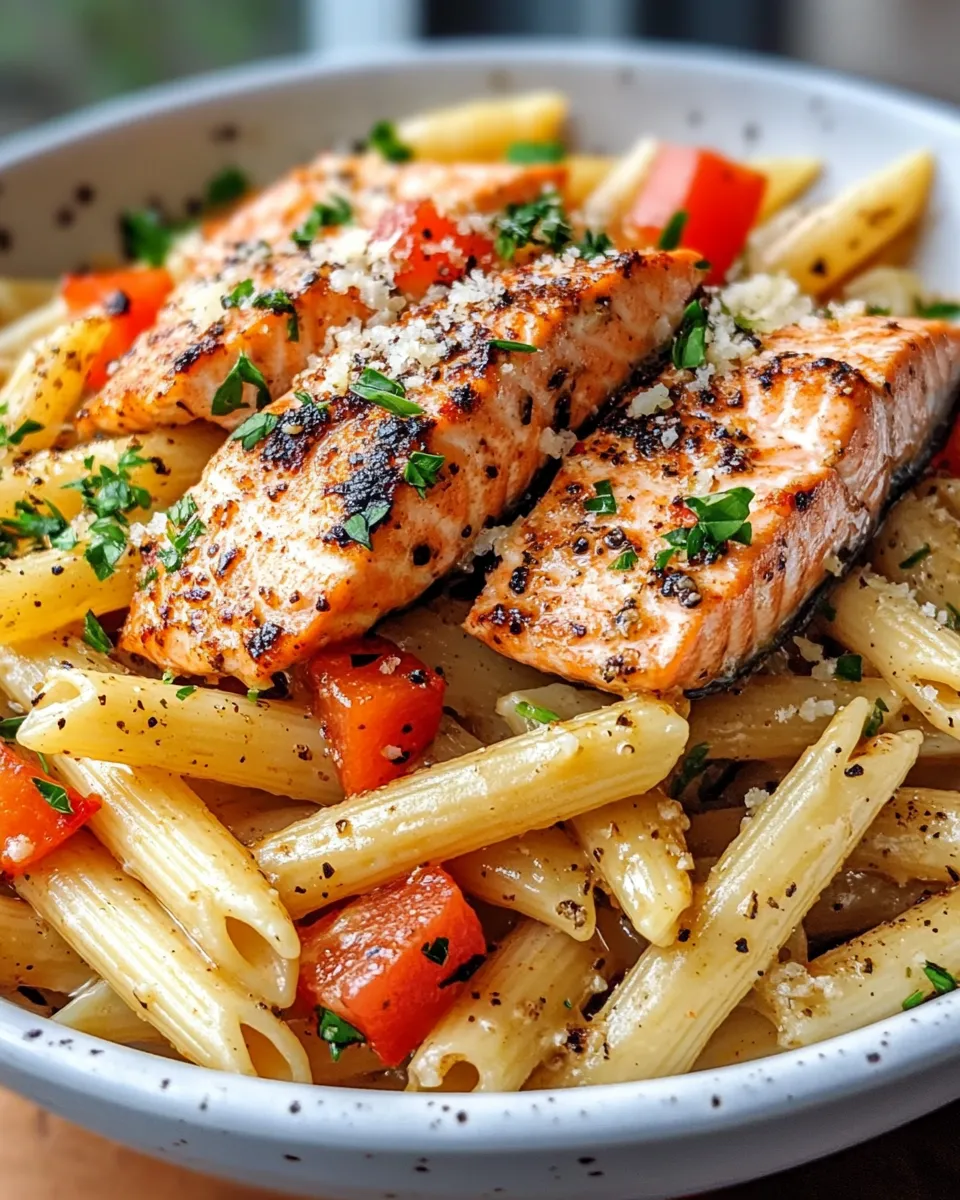 Delicious Blackened Salmon Cajun Penne picture