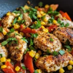 Homemade Cajun-Butter Chicken with Corn & Peppers recipe photo