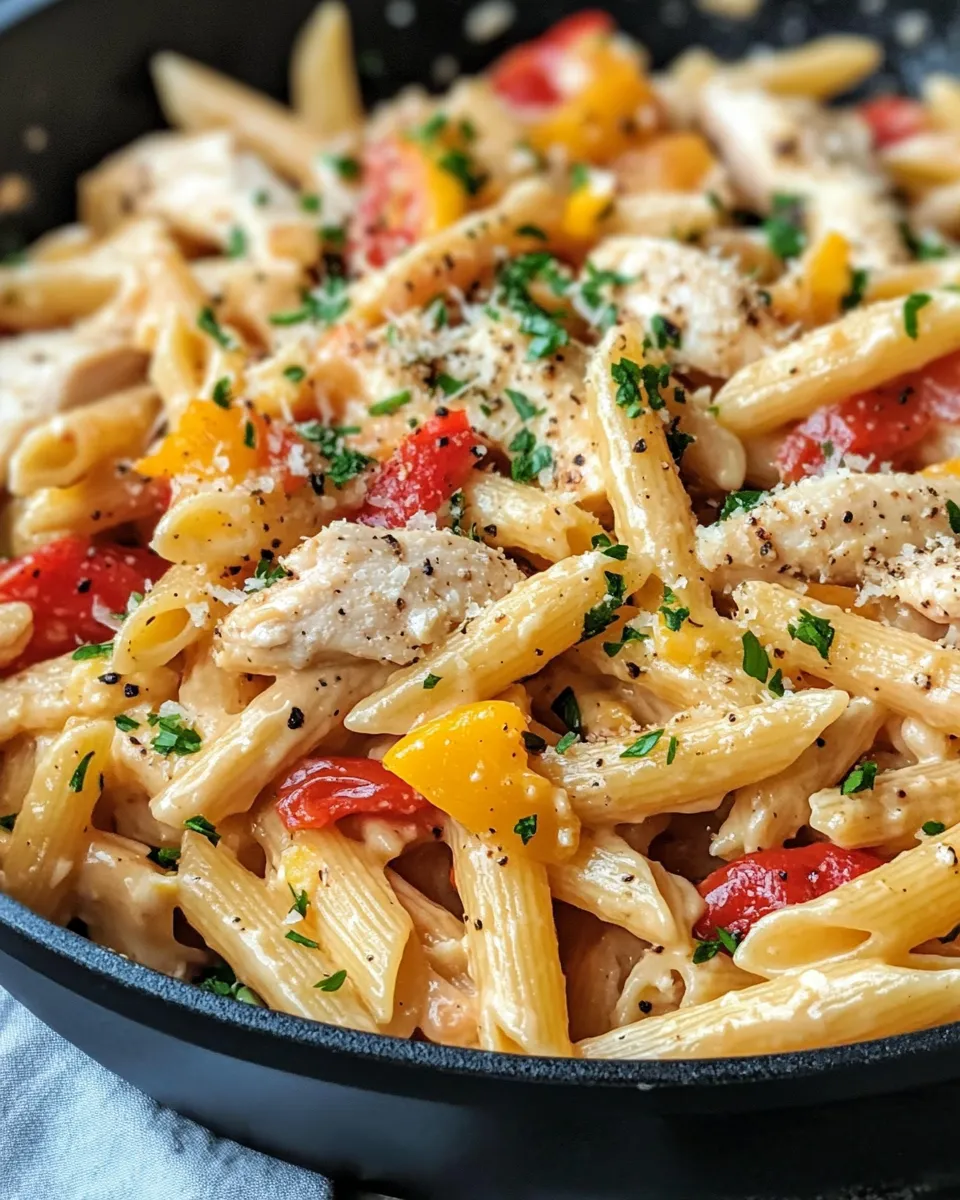 Classic Cajun Cream Penne with Roasted Peppers dish photo