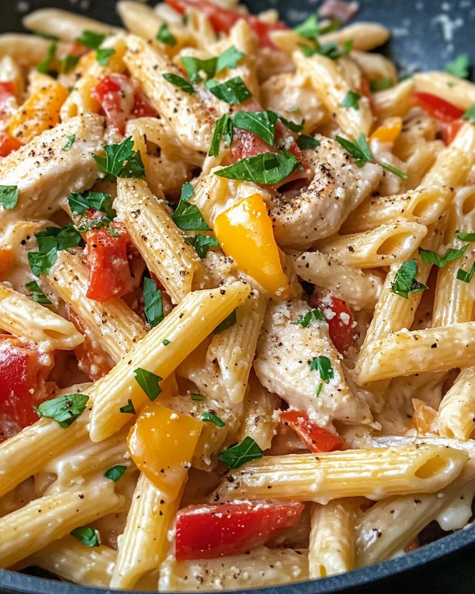 Delicious Cajun Cream Penne with Roasted Peppers image