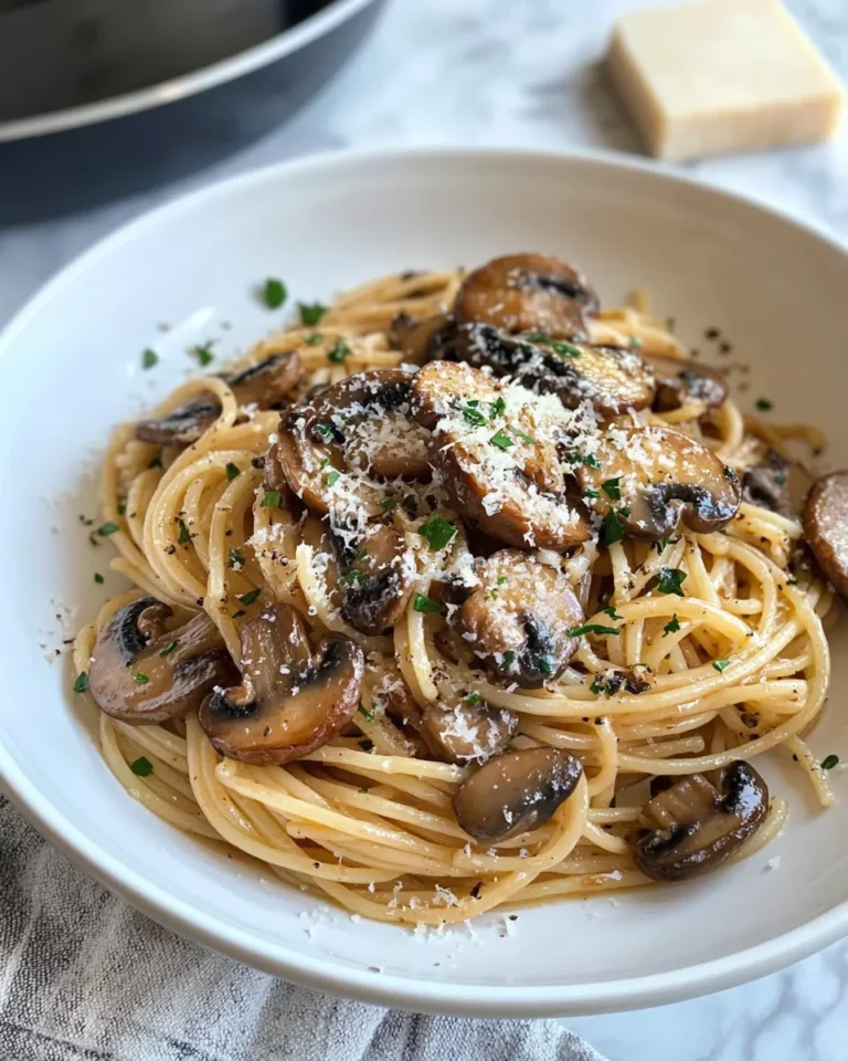 Homemade Caramelized Mushroom Balsamic Spaghetti photo