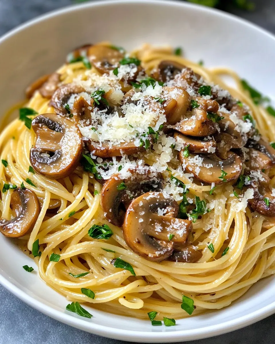 Classic Caramelized Mushroom Balsamic Spaghetti image