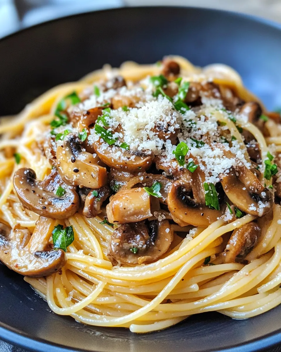 Delicious Caramelized Mushroom Balsamic Spaghetti dish photo