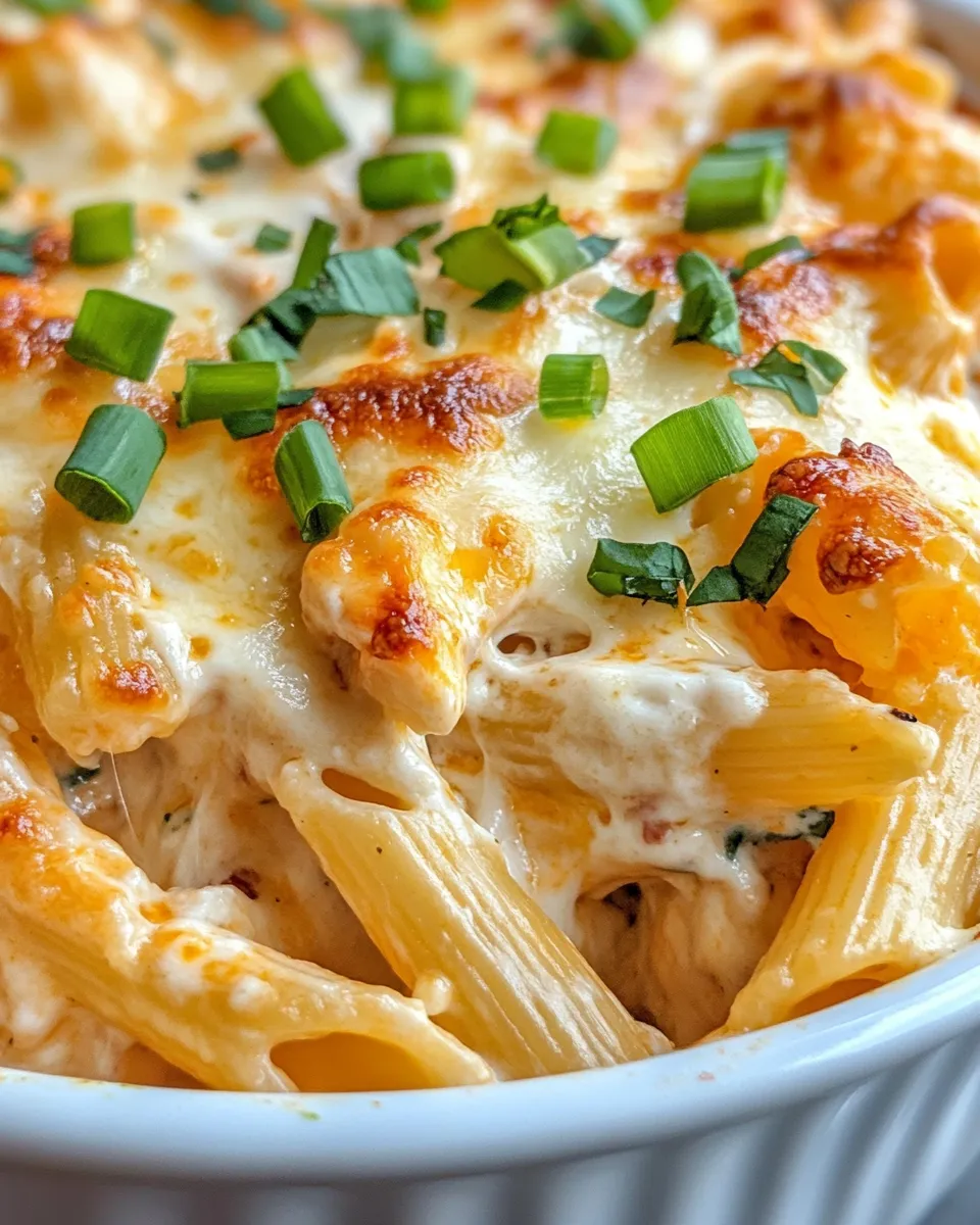 Homemade Cheesy Baked Buffalo Chicken Pasta photo