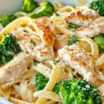 Homemade Cheesy Chicken Broccoli Alfredo Pasta photo
