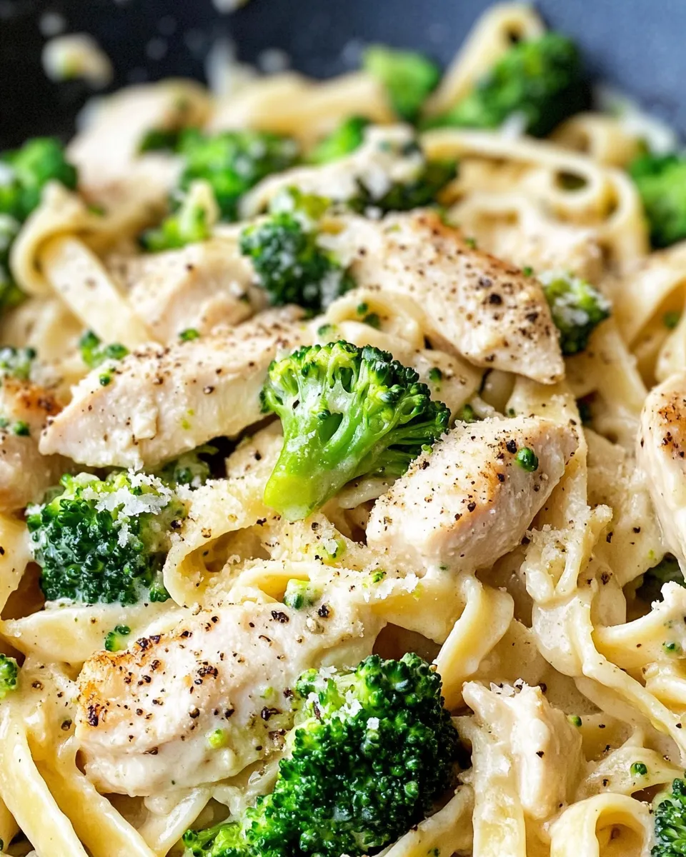Delicious Cheesy Chicken Broccoli Alfredo Pasta recipe photo