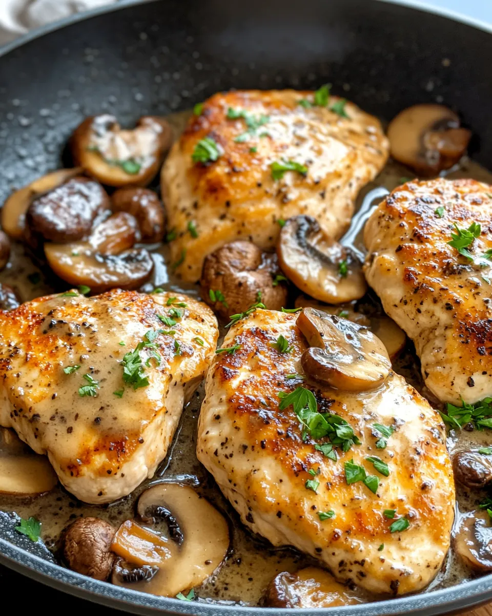 Delicious Chicken Marsala with Mushrooms (Skillet) plate image