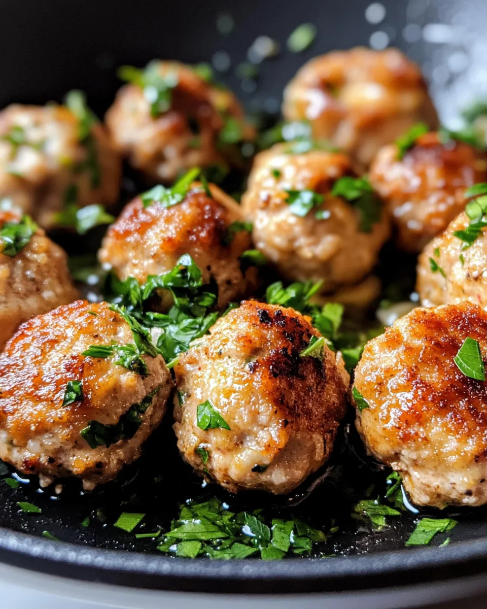 Easy Chicken Piccata Meatballs (Weeknight Hack) food shot
