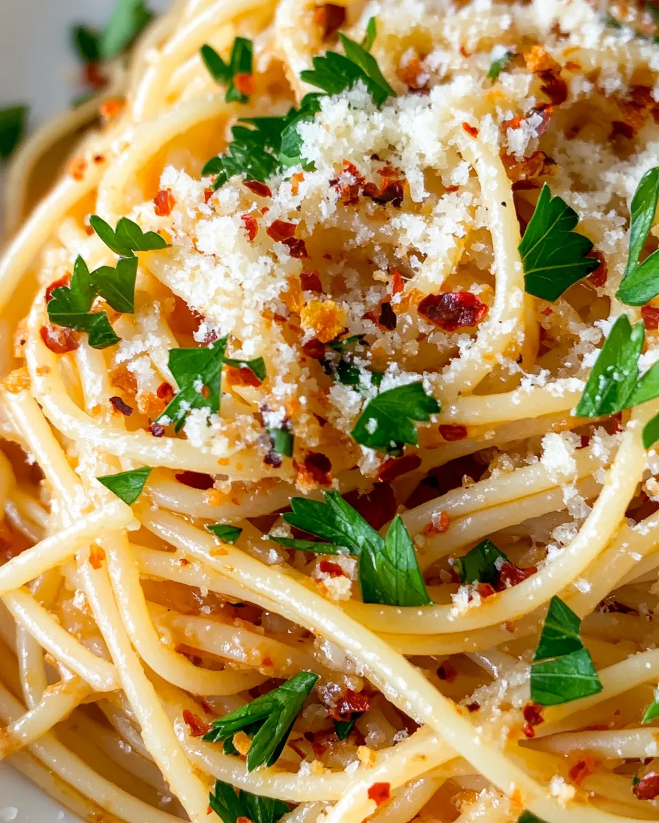 Easy Chili-Crisp Garlic Butter Spaghetti food shot