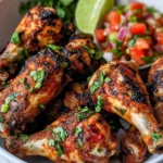 Delicious Chili-Lime Chicken Drumsticks with Quick Salsa recipe photo