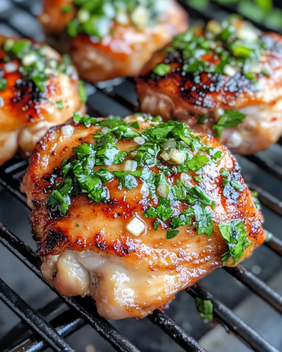 Classic Chimichurri Chicken Thighs (Grill or Oven) dish photo