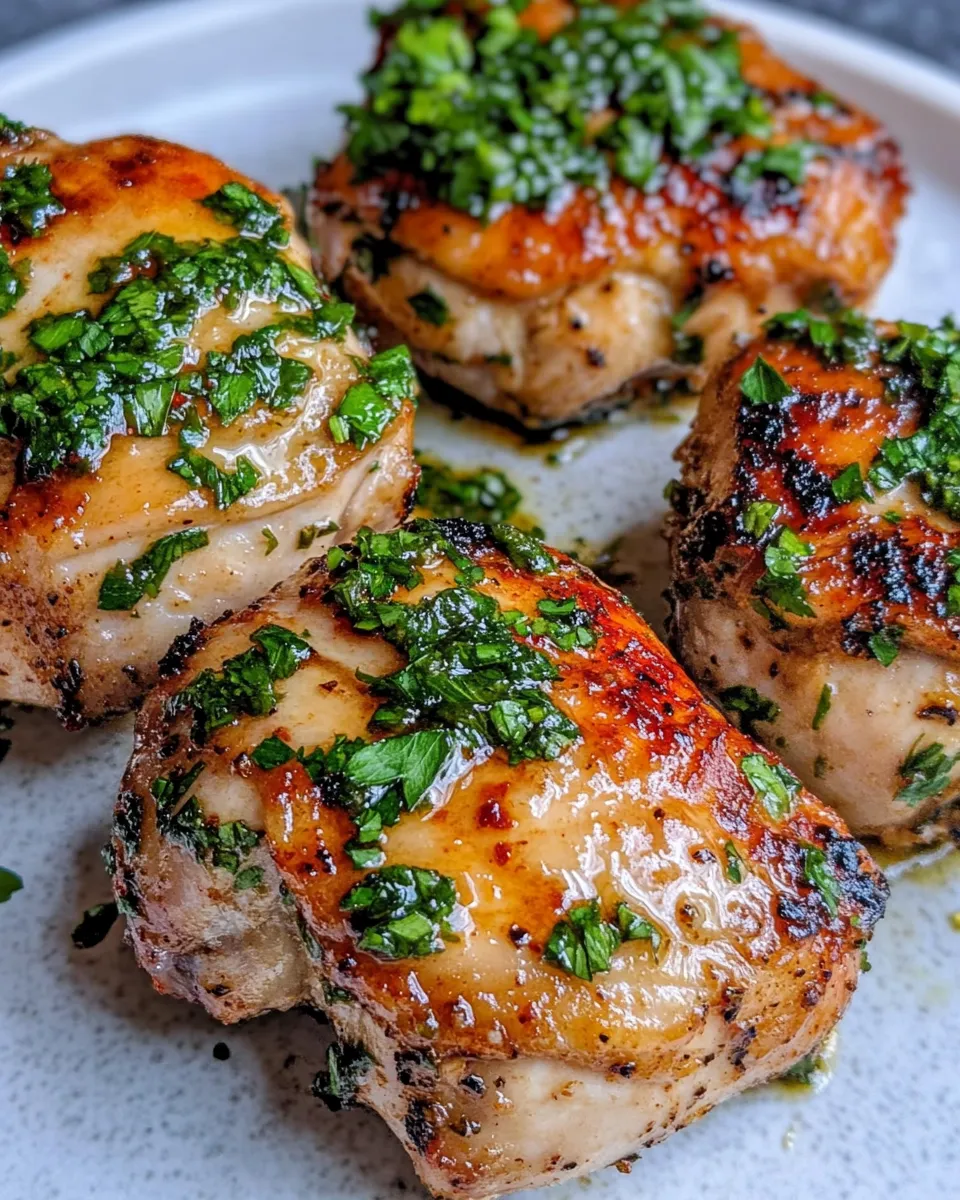 Easy Chimichurri Chicken Thighs (Grill or Oven) recipe image