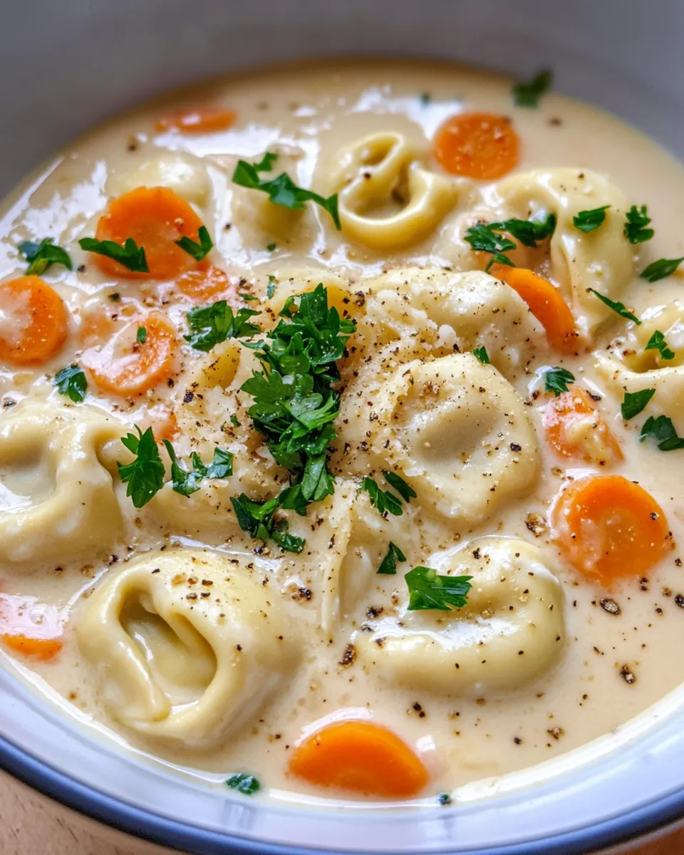 Delicious Creamy Boursin Tortellini Soup dish photo
