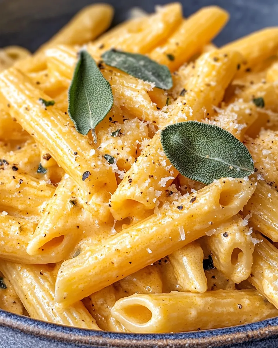 Classic Creamy Butternut Squash Sage Penne dish photo