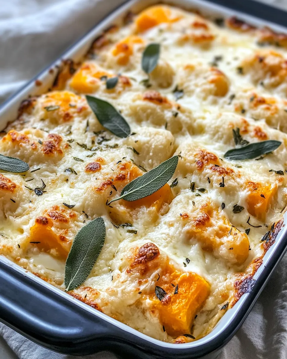 Easy Creamy Butternut and Sage Gnocchi Bake recipe image
