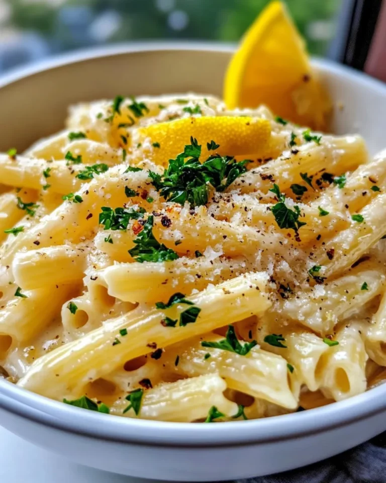 Homemade Creamy Garlic Lemon Gemelli recipe photo