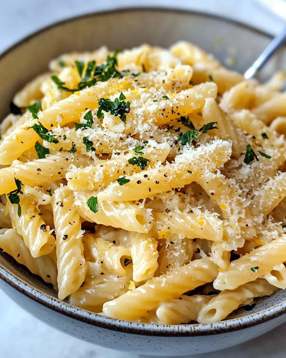 Classic Creamy Garlic Lemon Gemelli dish photo