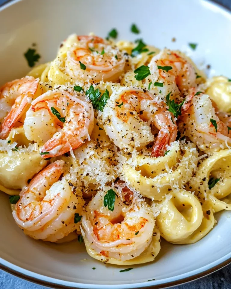 Homemade Creamy Garlic Shrimp Tortellini recipe photo