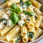 Homemade Creamy Goat Cheese and Herb Rigatoni photo