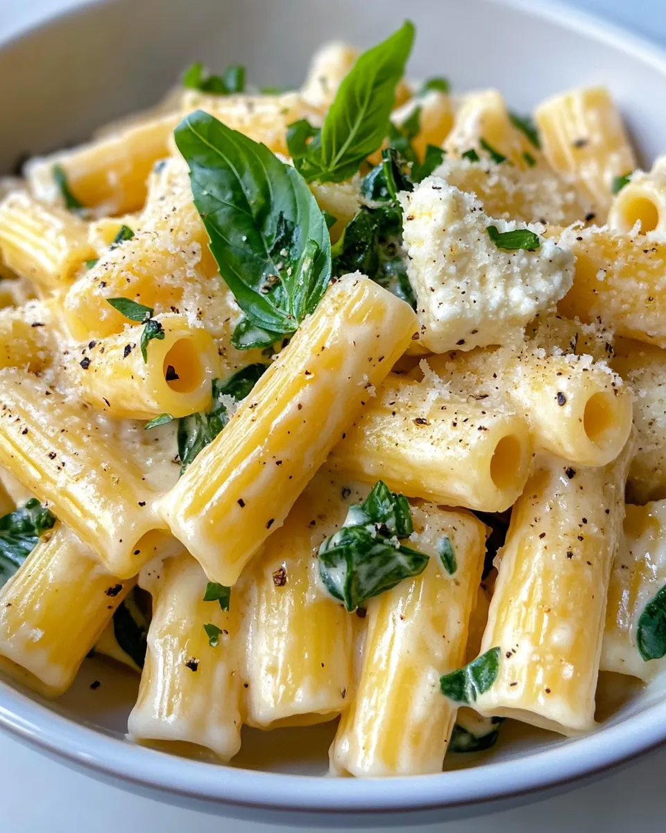 Classic Creamy Goat Cheese and Herb Rigatoni image