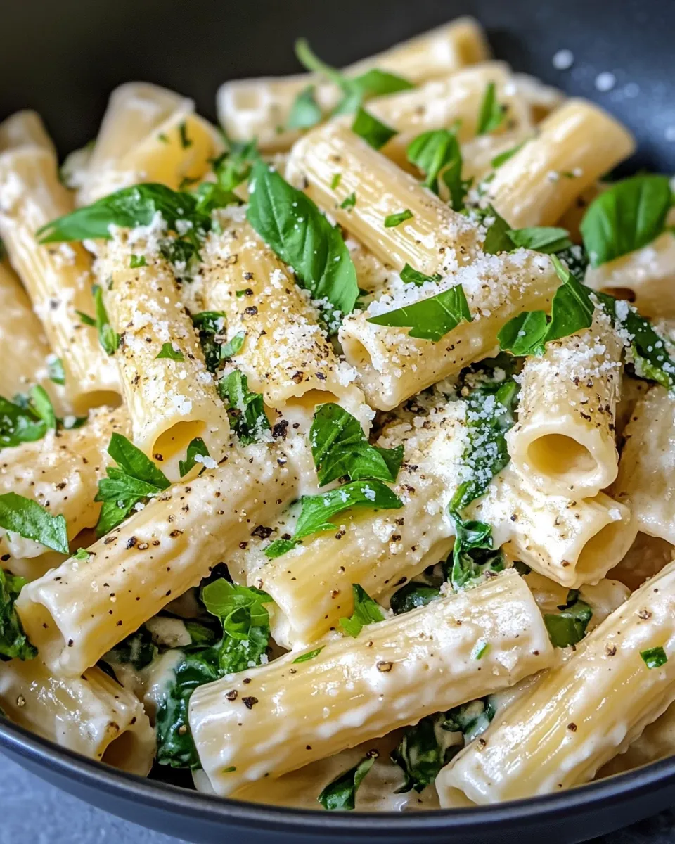 Delicious Creamy Goat Cheese and Herb Rigatoni dish photo
