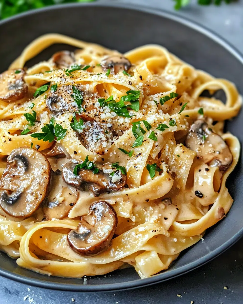 Homemade Creamy Mushroom Stroganoff Pasta (Meat-Free) recipe photo