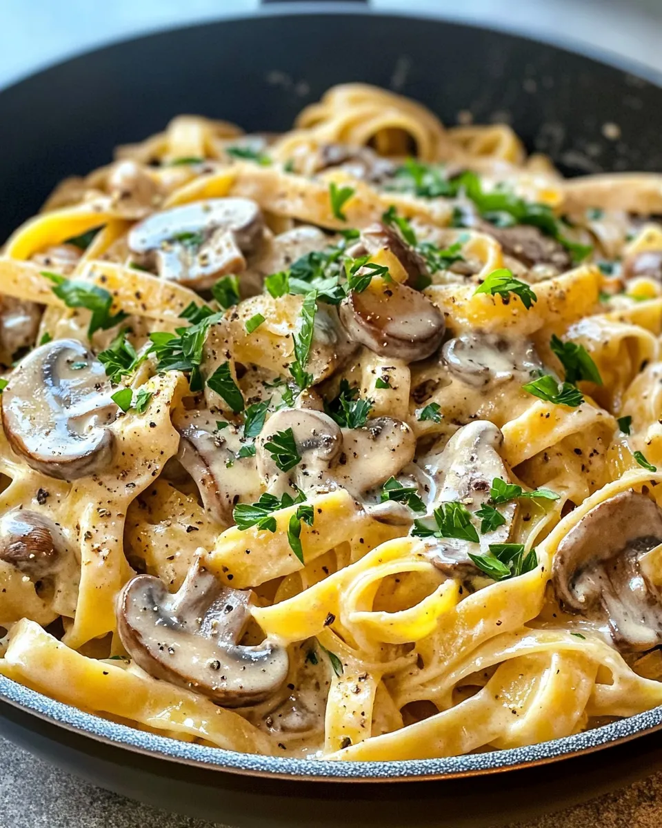 Classic Creamy Mushroom Stroganoff Pasta (Meat-Free) dish photo