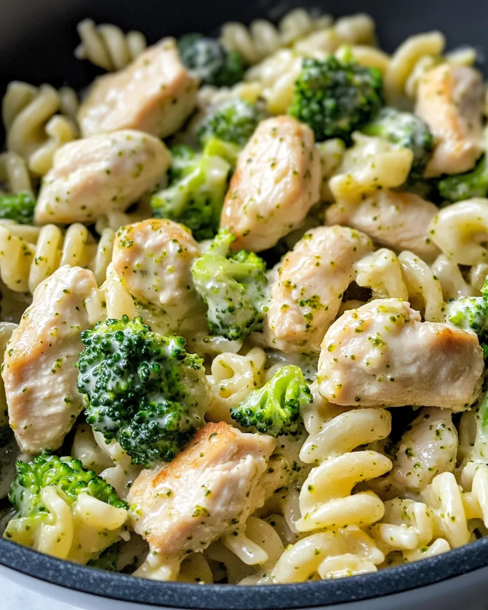 Homemade Creamy Pesto Chicken and Broccoli Rotini recipe photo