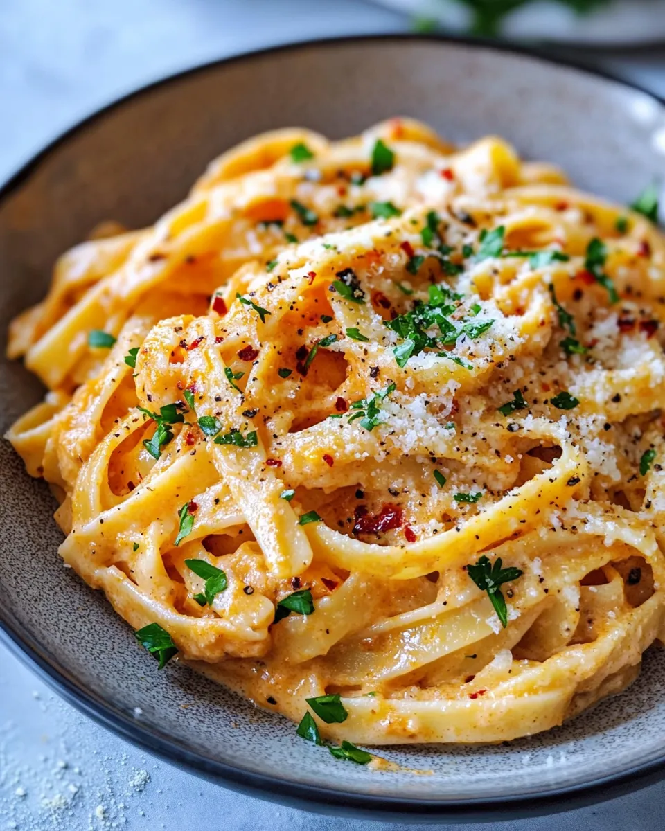 Classic Creamy Pumpkin Pasta with Chili Flakes image