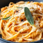 Homemade Creamy Pumpkin Sage Fettuccine photo