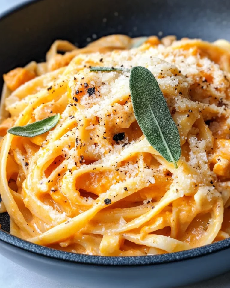 Homemade Creamy Pumpkin Sage Fettuccine photo