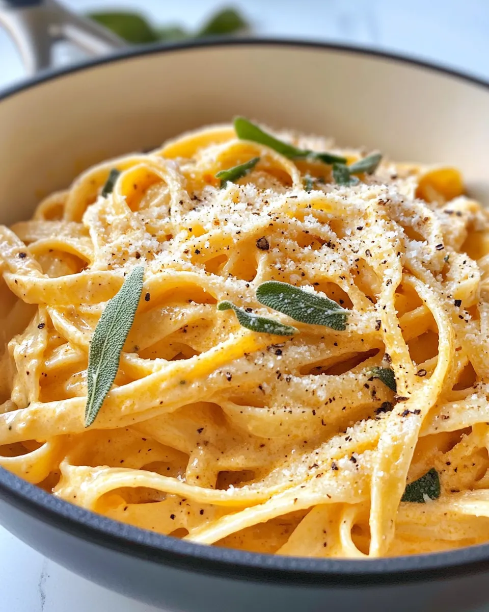 Classic Creamy Pumpkin Sage Fettuccine image