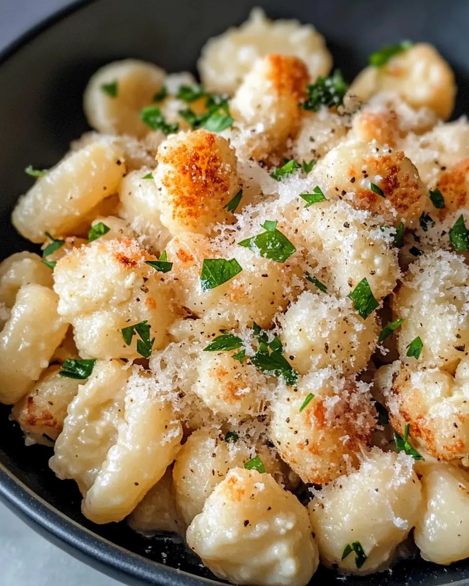 Easy Creamy Roasted Garlic Cauliflower Gnocchi recipe image