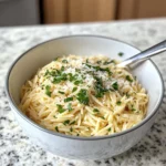 Homemade Creamy Roasted Garlic Parmesan Orzo recipe photo
