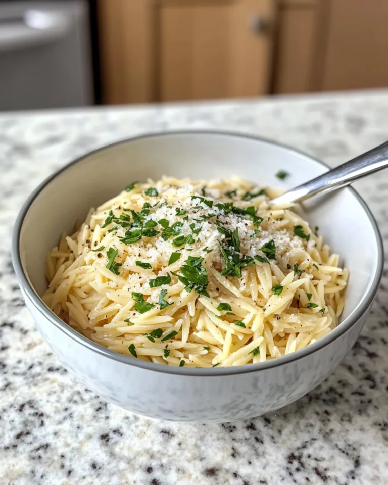 Homemade Creamy Roasted Garlic Parmesan Orzo recipe photo