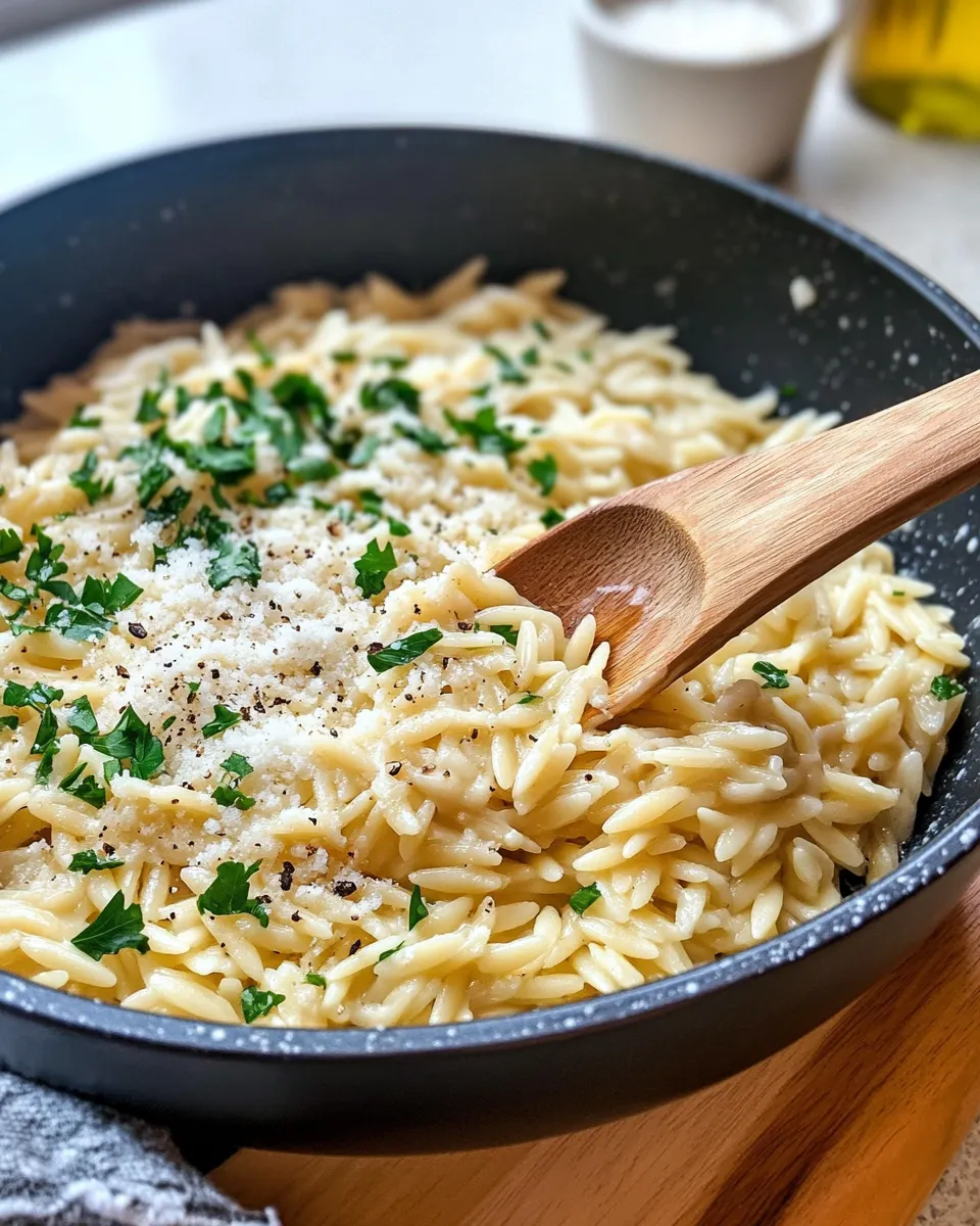 Classic Creamy Roasted Garlic Parmesan Orzo dish photo