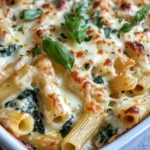 Homemade Creamy Roasted Garlic Spinach Ziti photo