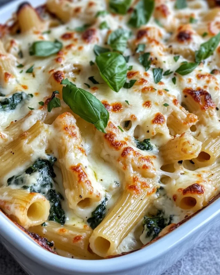 Homemade Creamy Roasted Garlic Spinach Ziti photo