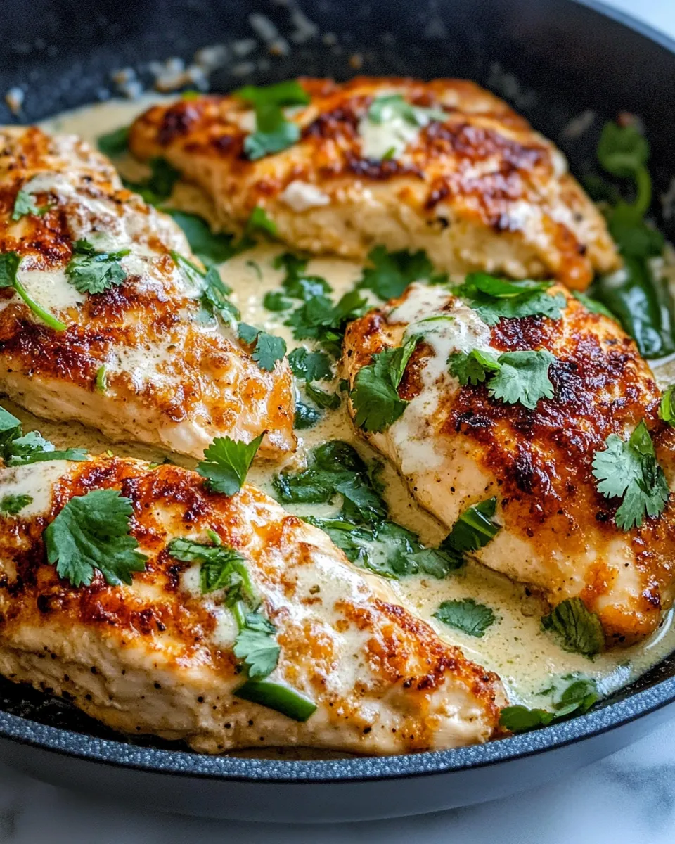 Delicious Creamy Roasted Poblano Chicken dish photo