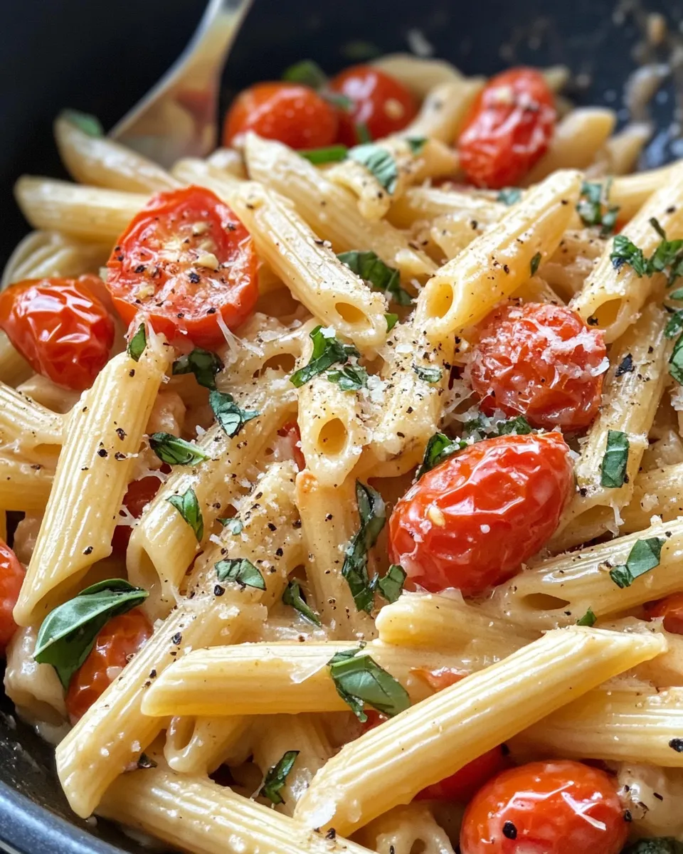 Classic Creamy Roasted Tomato-Basil Penne dish photo