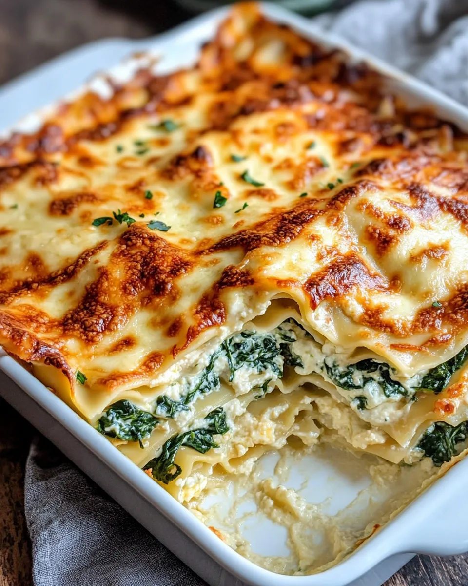 Classic Creamy Spinach Alfredo Lasagna image