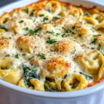 Homemade Creamy Spinach Artichoke Tortellini Bake photo