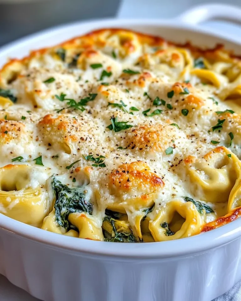 Homemade Creamy Spinach Artichoke Tortellini Bake photo