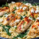 Homemade Creamy Spinach Feta Chicken Orzo photo