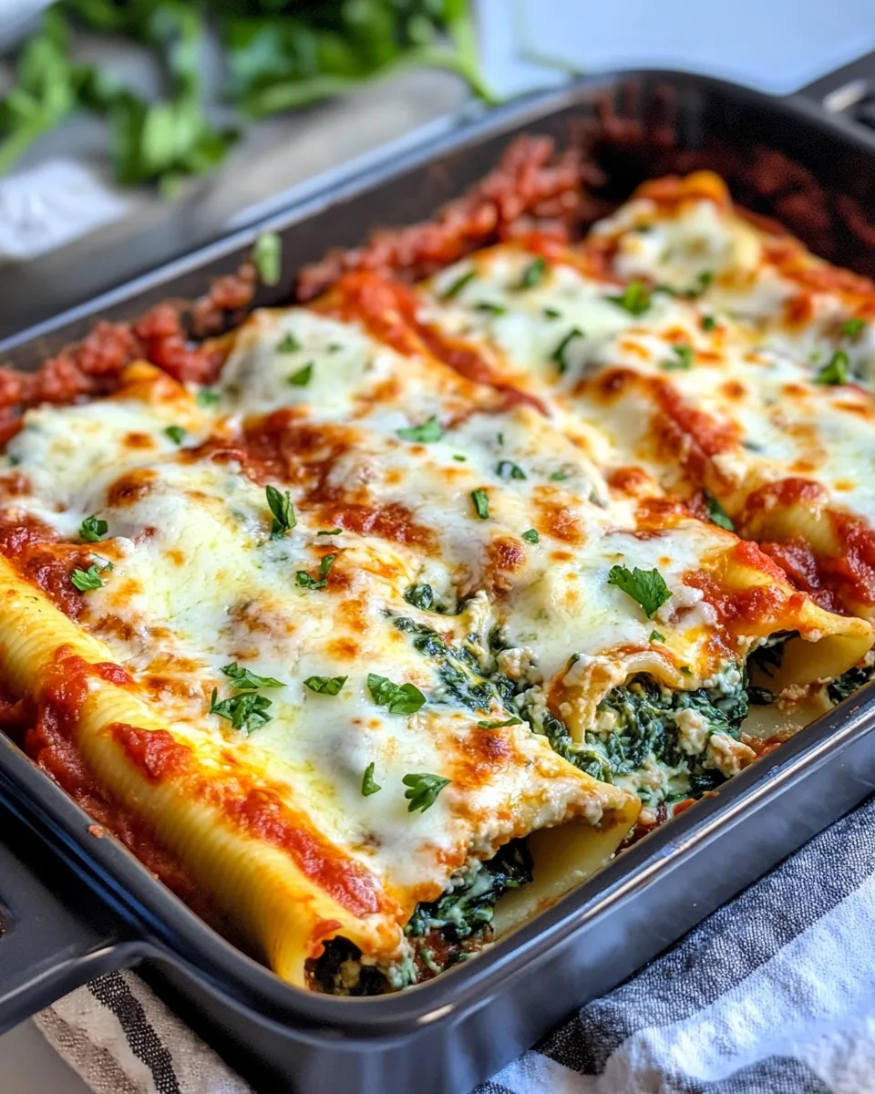 Classic Creamy Spinach Ricotta Manicotti image